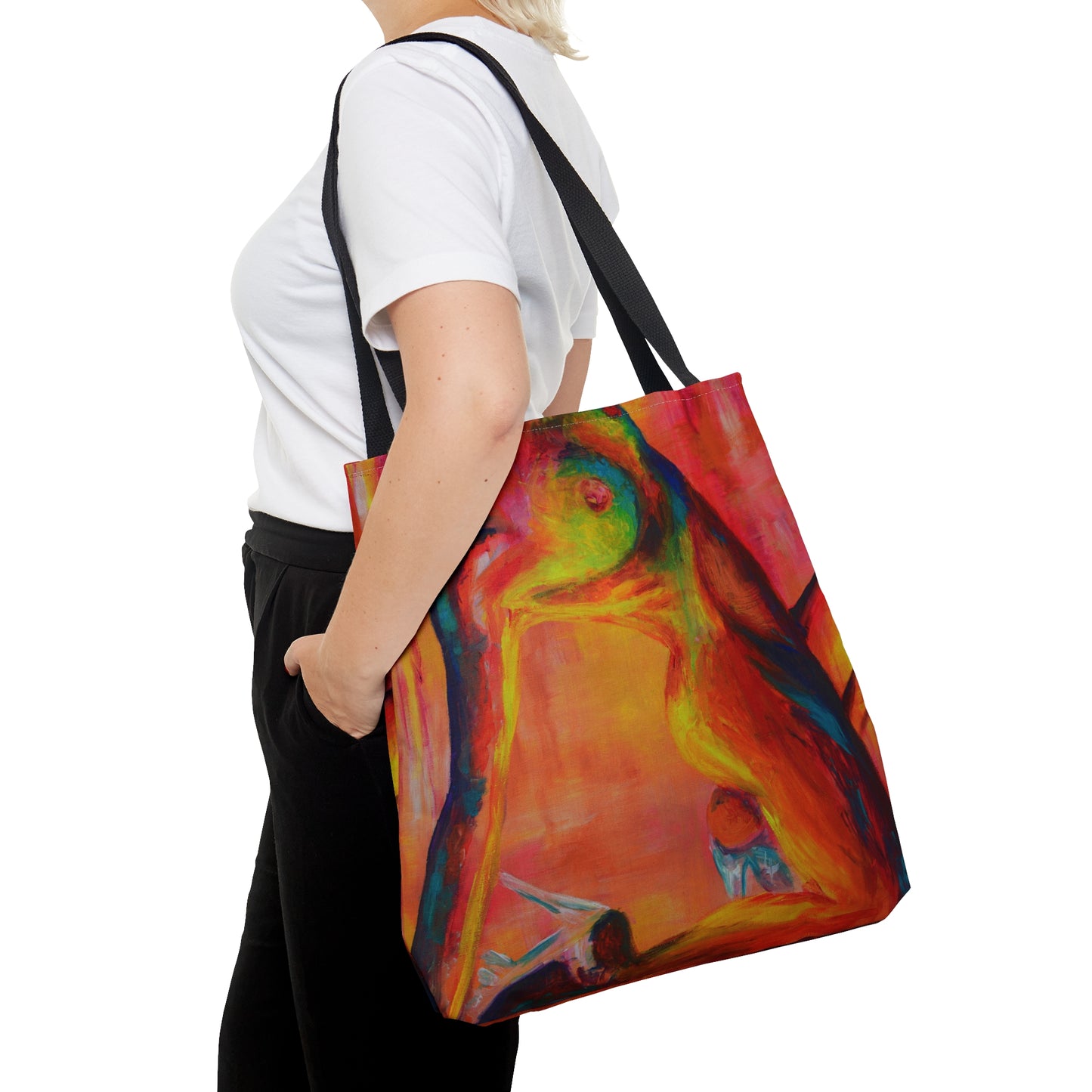 Under Strobe Lights Tote Bag, 18 x 17 in