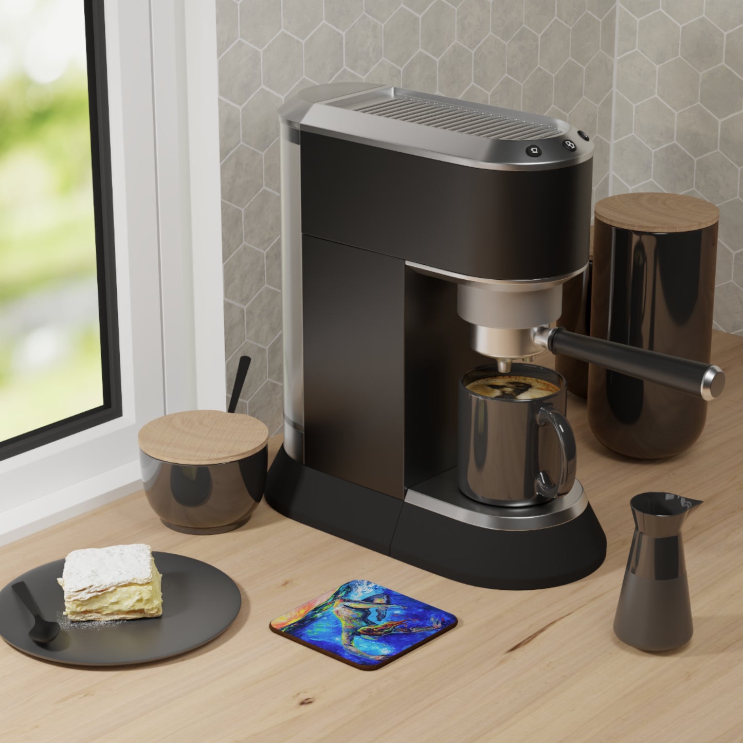 Seeking Depth Hardboard Back Coaster