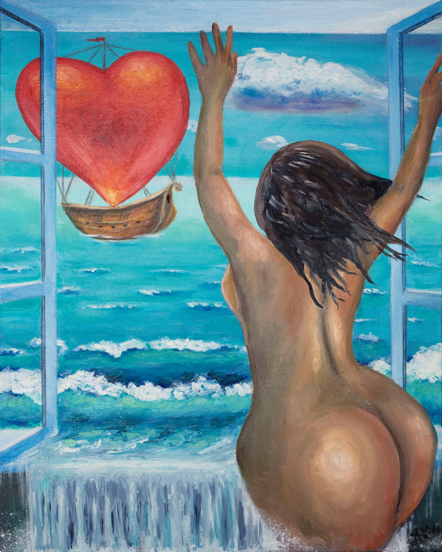 Open, original, 24 x 30 in