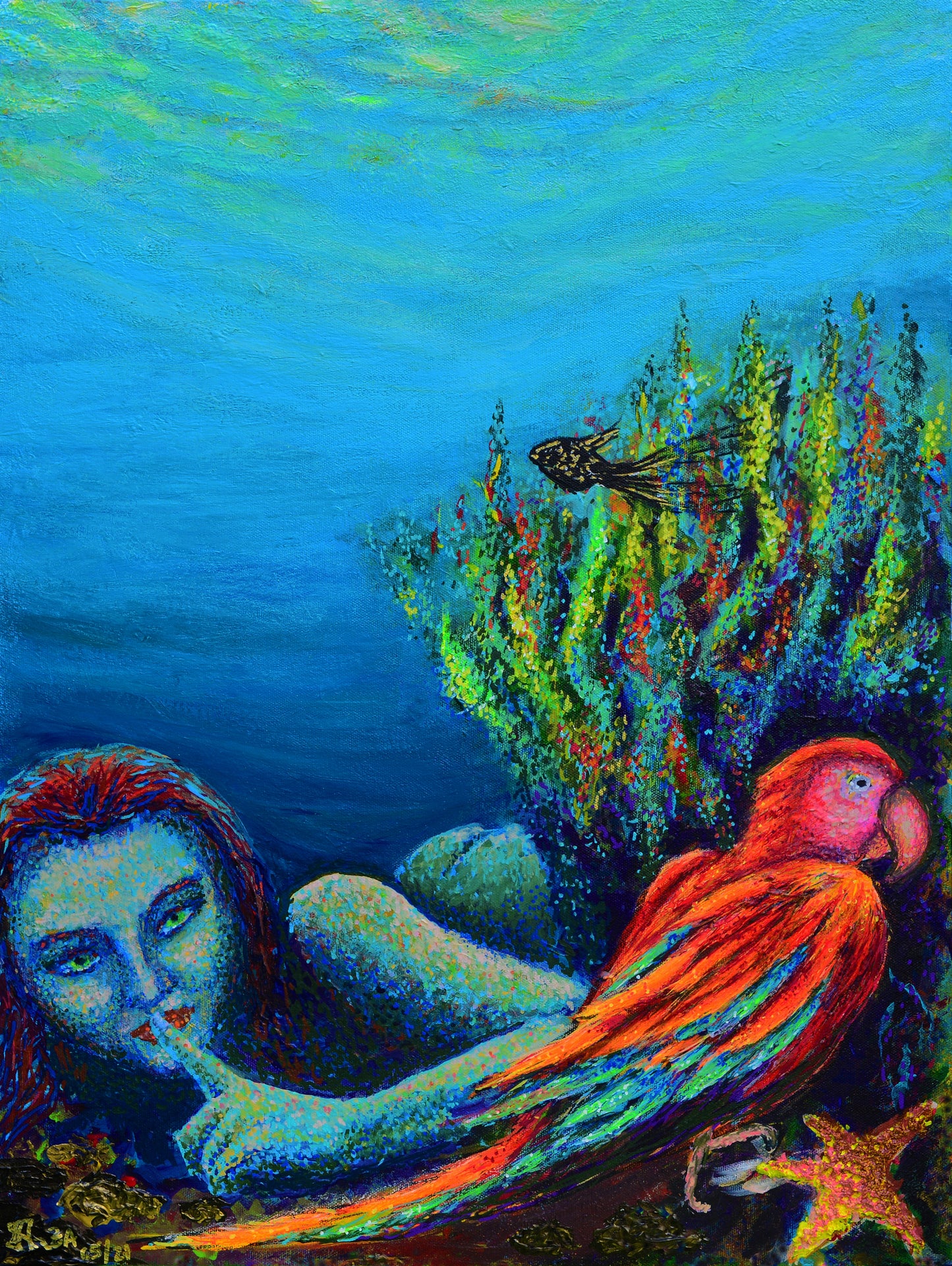 Hiding Place Framed Metal Print, 24 x 18 in