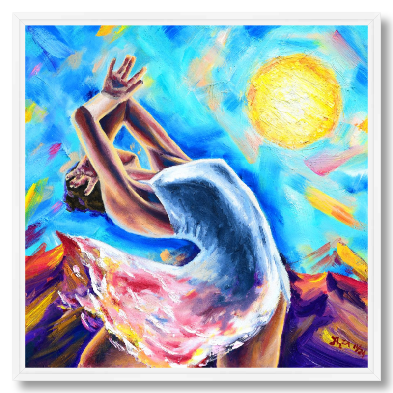 Light in the Desert Framed Metal Print, 20 x 20 in