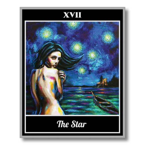 The Star Framed Tarot Poster, 16 x 20 in