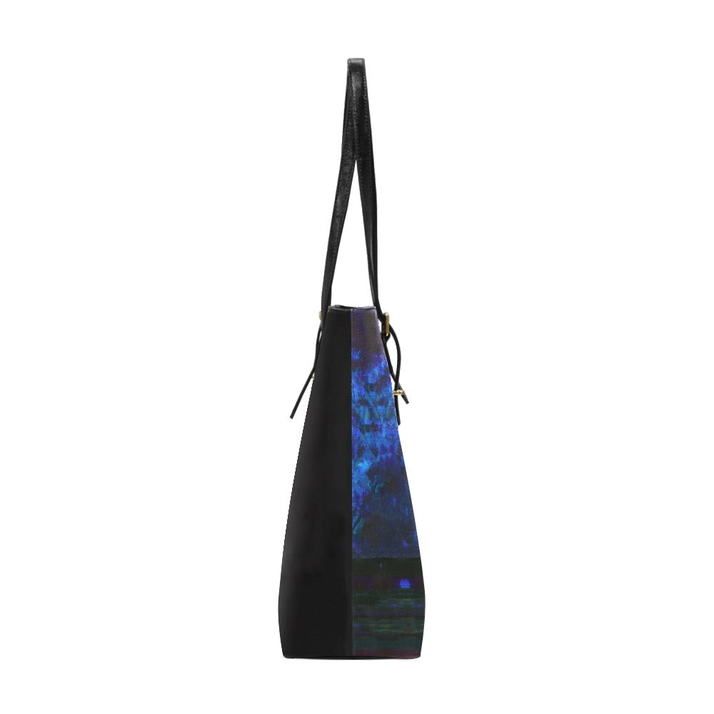 L’étoile (The Star) Faux Leather Tote Bag, with Zipper
