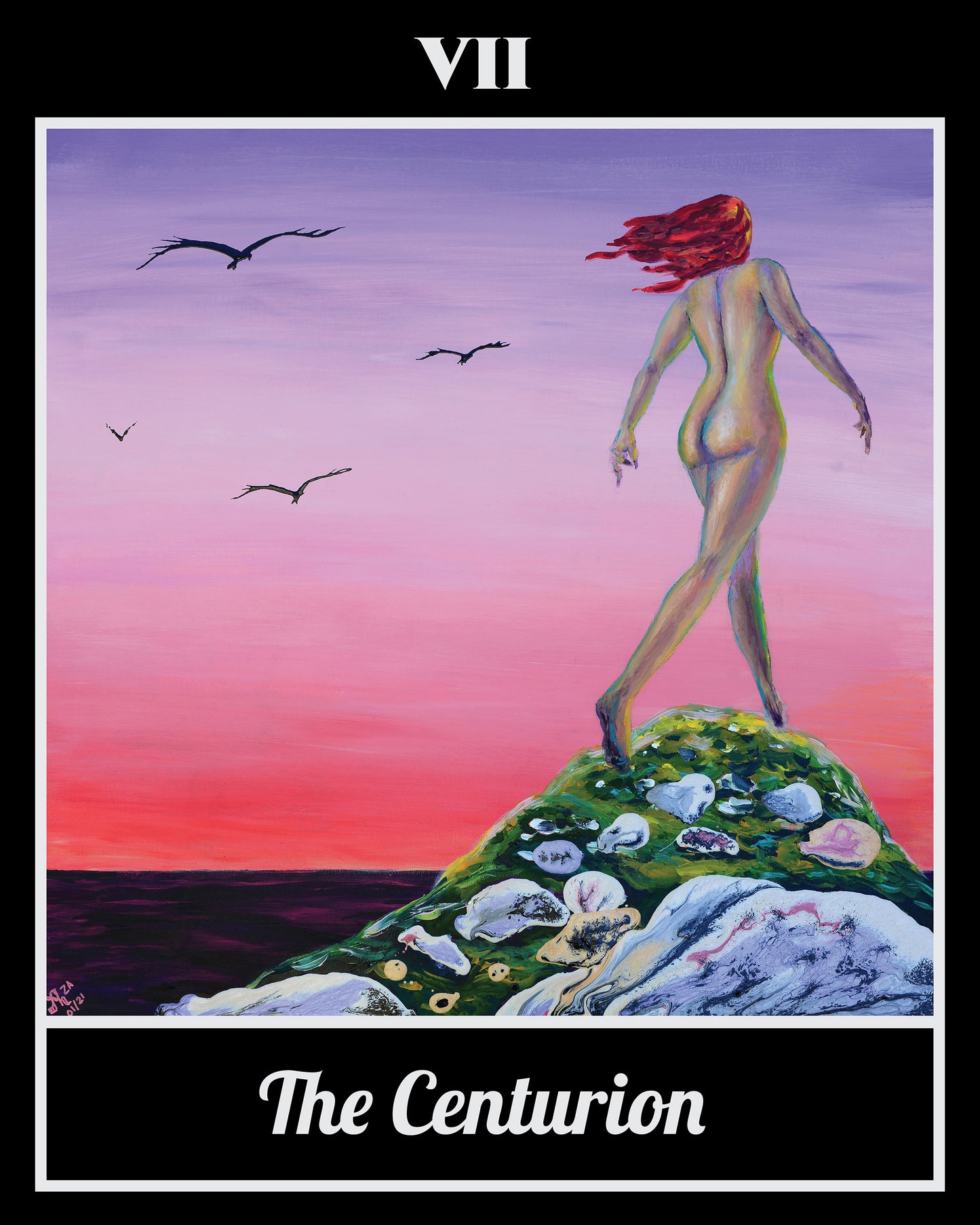 The Centurion (Chariot) Framed Tarot Poster, 16 x 20 in