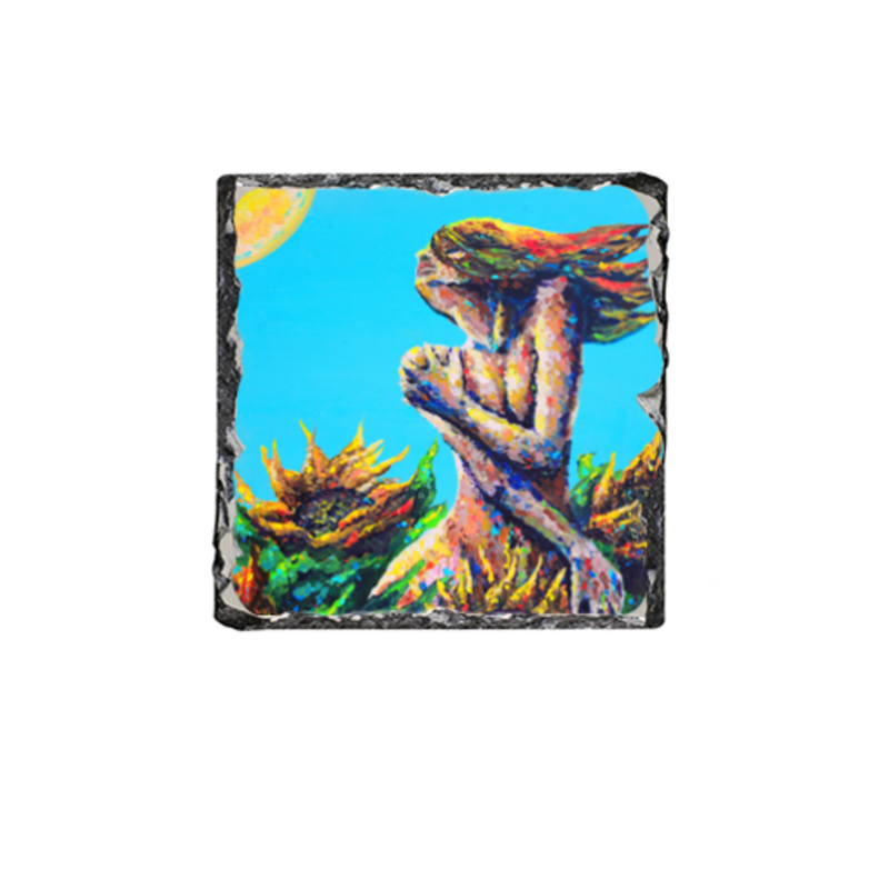 Rhapsody Single Slate Coaster