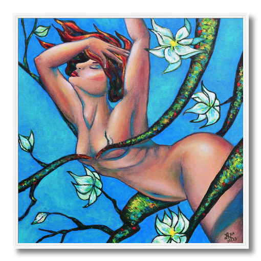 Awakening Framed Metal Print, 30 x 30 in