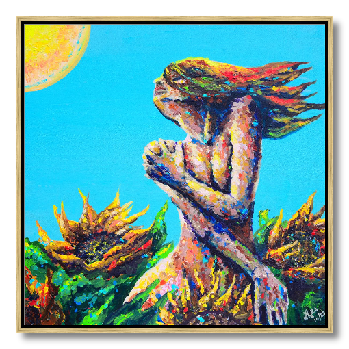 Rhapsody Framed Metal Print 30x30in