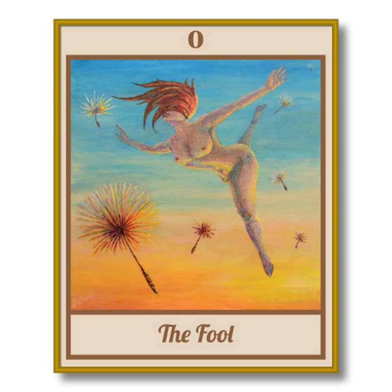 The Fool Framed Tarot Poster, 16 x 20 in