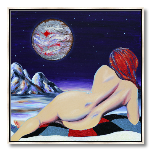 Planet B Framed Metal Print, 30 x 30 in