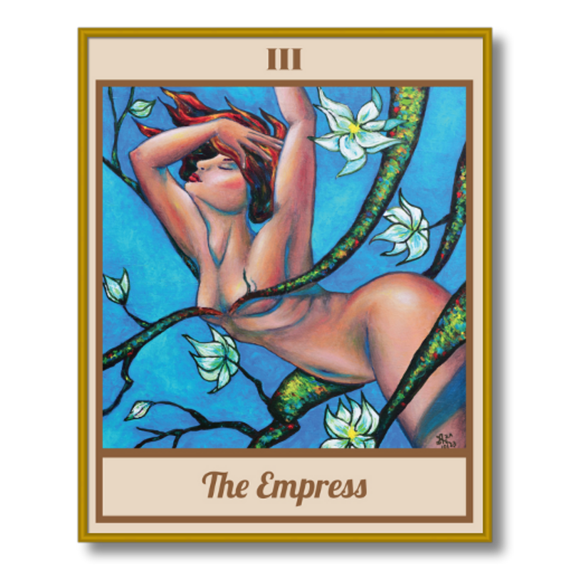 The Empress Tarot Card Framed Poster, 16 x 20 in