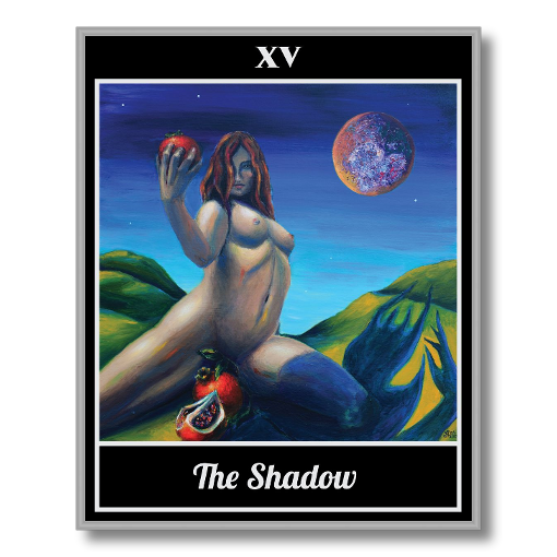 The Shadow (Devil) Tarot Card Framed Poster, 16 x 20 in
