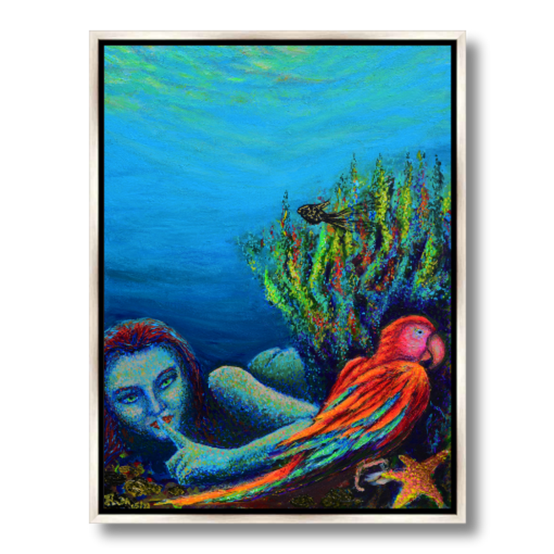 Hiding Place Framed Metal Print, 24 x 18 in