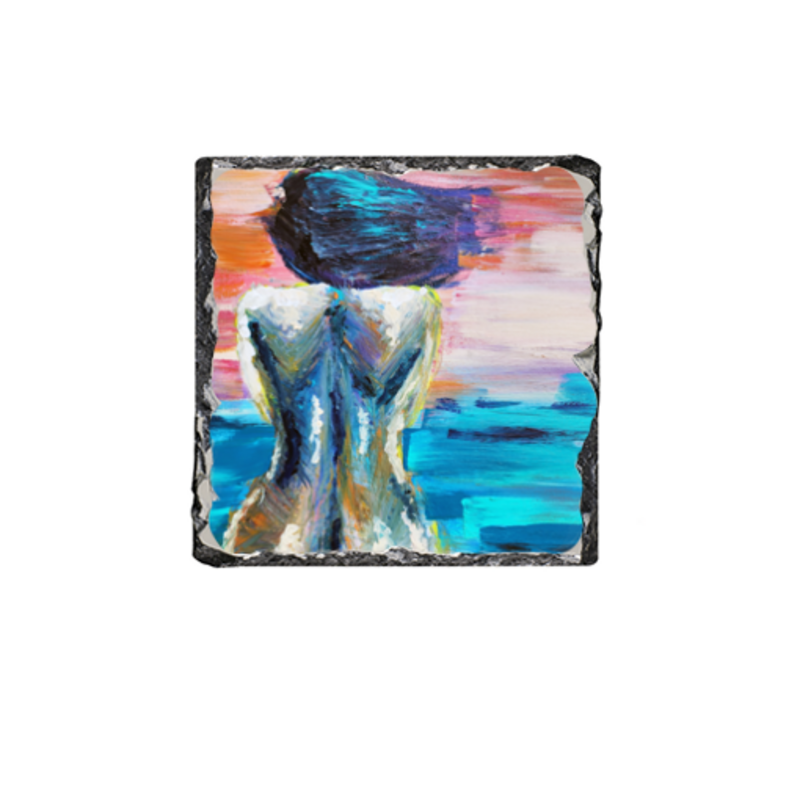 Waiting Single Slate Coaster