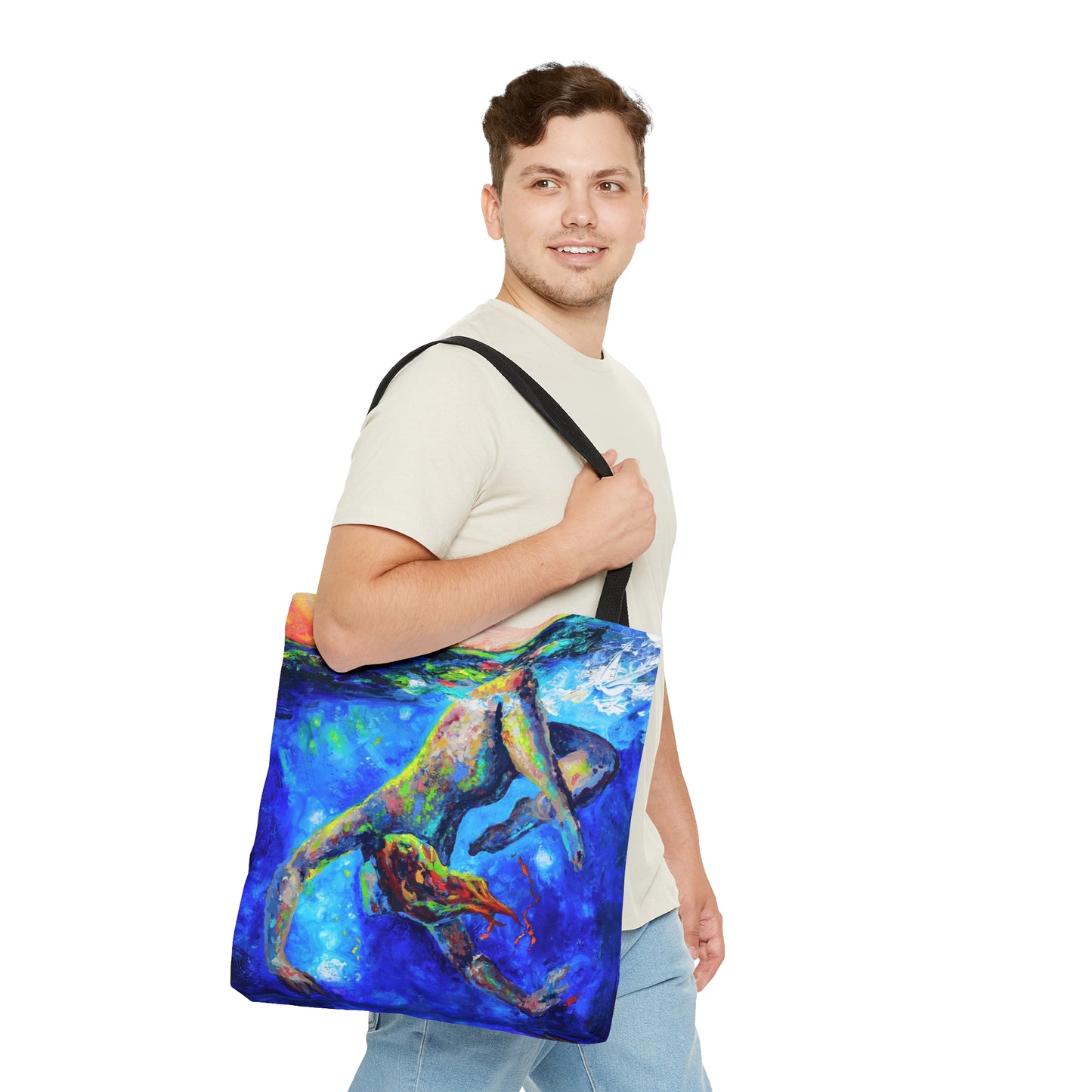 Seeking Depth Tote Bag, 18 x 17 in