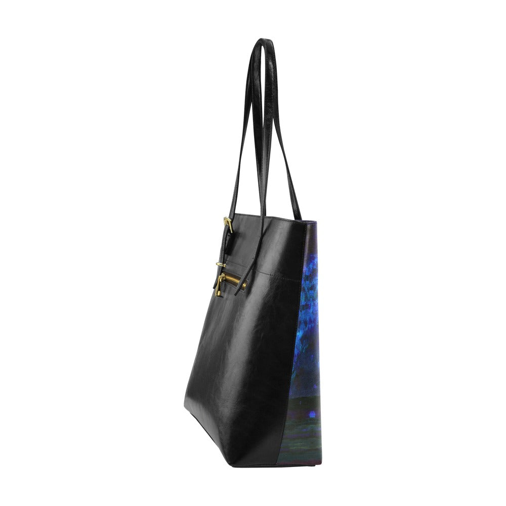L’étoile (The Star) Faux Leather Tote Bag, with Zipper