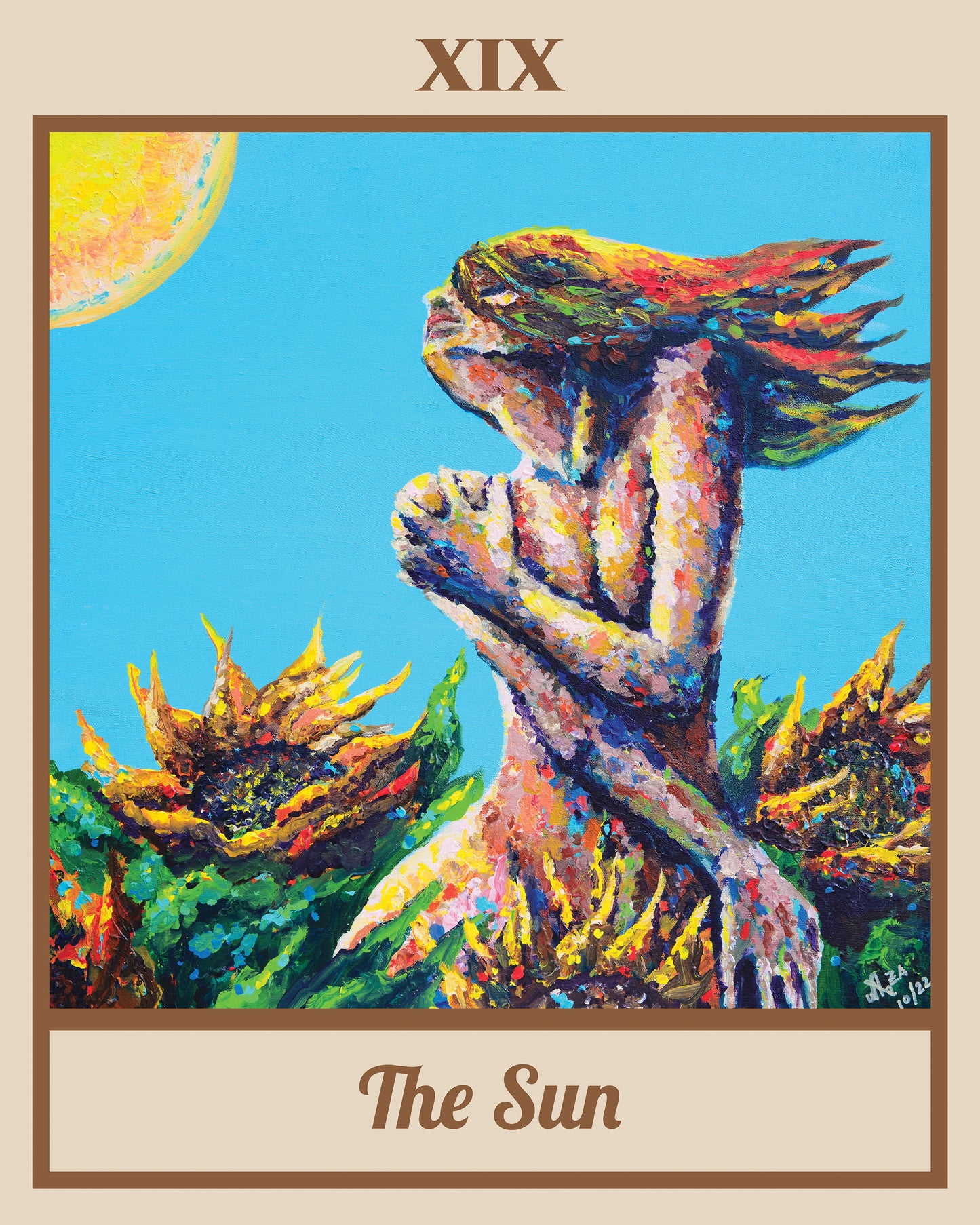 The Sun Framed Tarot Poster, 16 x 20 in