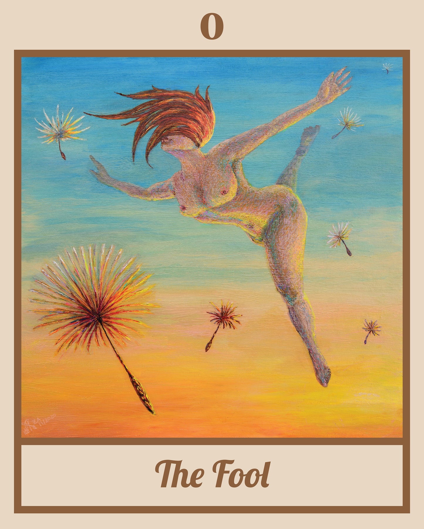 The Fool Framed Tarot Poster, 16 x 20 in