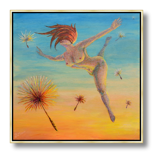 Invigorating Unknown Framed Canvas Print, 30x30in